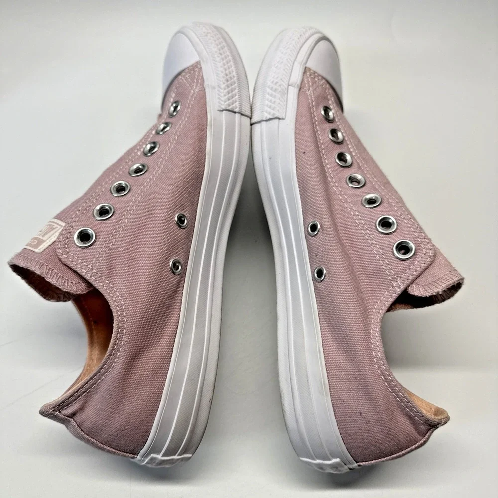 Converse All Star Slip On Casual Sneakers Women 10.5 Men 8.5 Pink - Picture 11 of 13